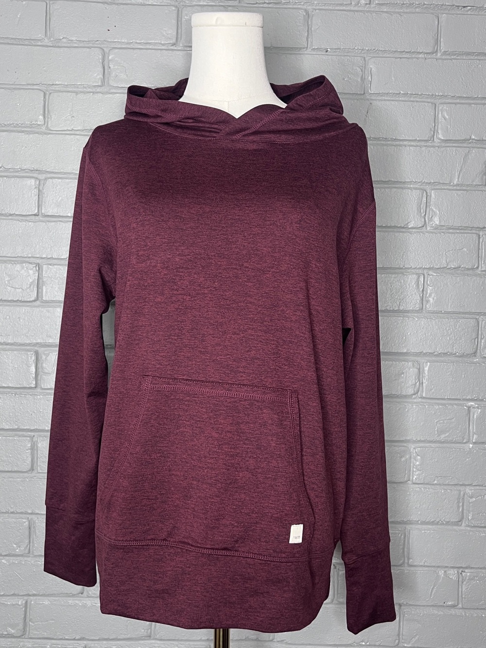 Vuori Maroon Hooded Pullover Size Small